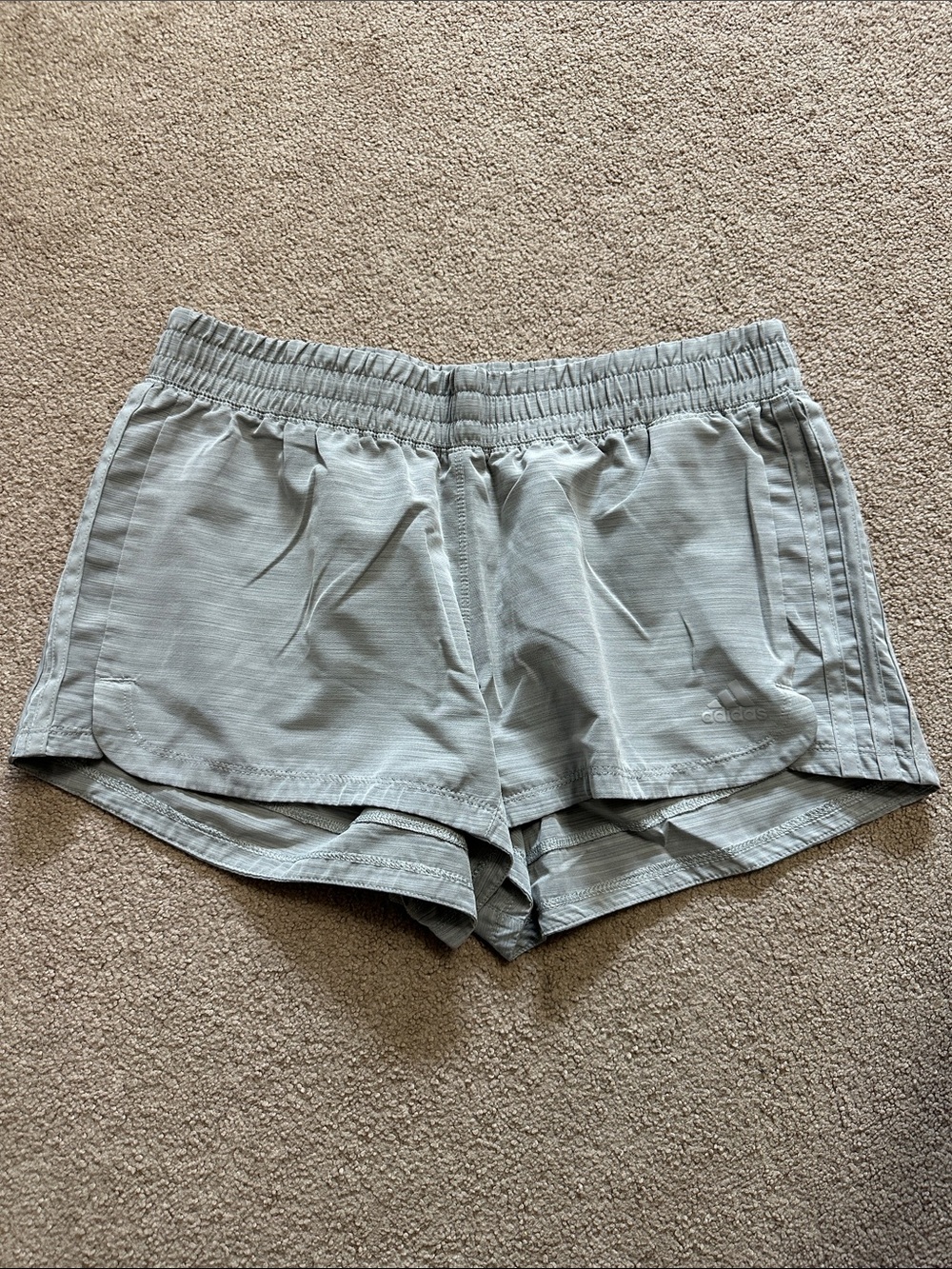 adidas Women’s Light Gray Athletic Running Shorts